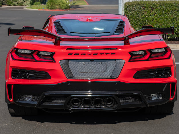 2020-UP CORVETTE C8 Z06 & E-RAY | CARBON FIBER LICENSE PLATE BACKING